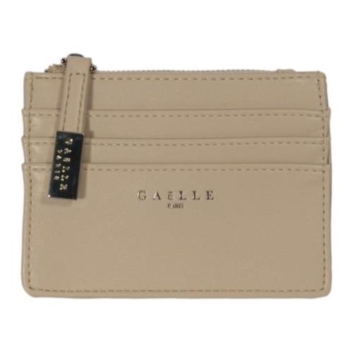 Gaëlle Paris Beige Slät Ekologiskt Läder Korthållare Beige, Unisex