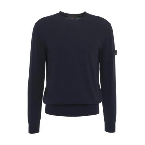 Peuterey Round-neck Knitwear Blue, Herr