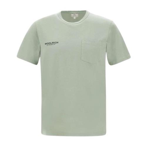 Woolrich Retro Safari Grön Rund Hals T-shirt Green, Herr