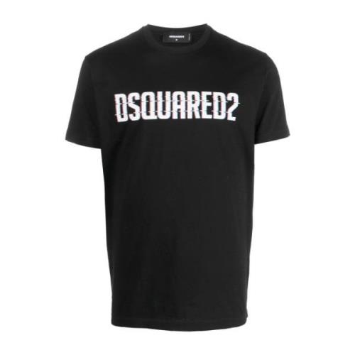 Dsquared2 Glitch Logo T-shirt Black, Herr