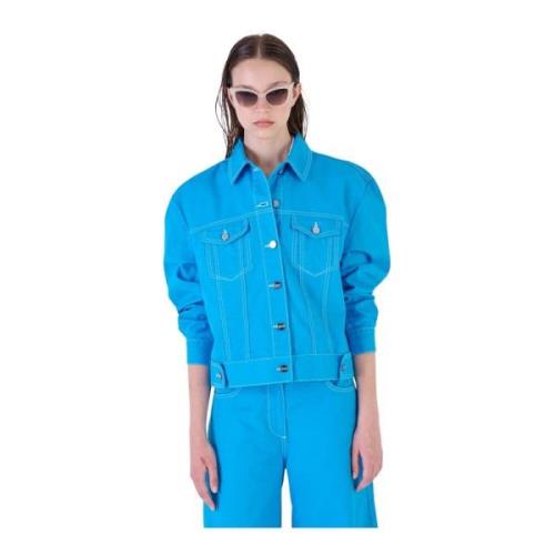 Silvian Heach Light Jackets Blue, Dam