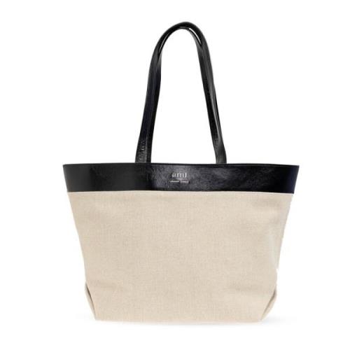 Ami Paris Shopper väska Beige, Dam