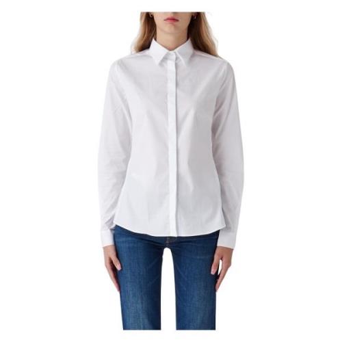 Fay Basisk Slim Skjorta White, Dam