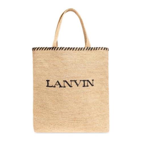 Lanvin Vävd shoppingväska Beige, Dam