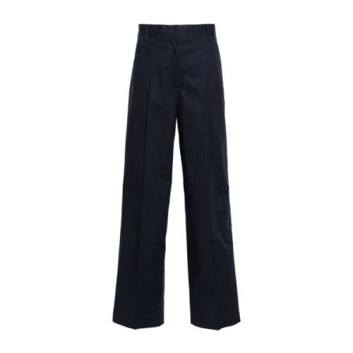 Officine Générale Wide Trousers Blue, Dam