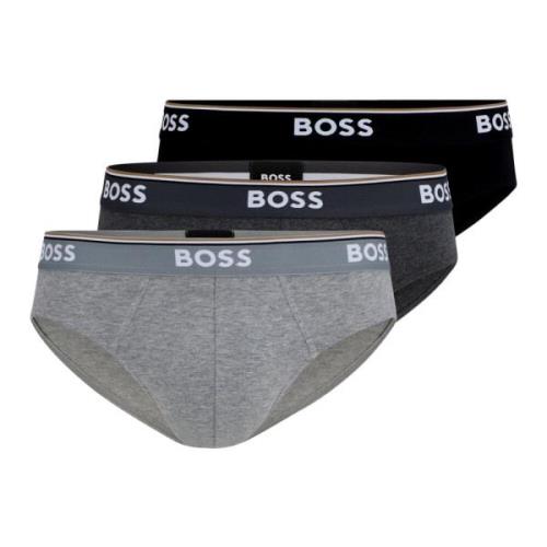 Hugo Boss 3-Pack Bomullsbriefs med Logomärkt Midjeband Multicolor, Her...