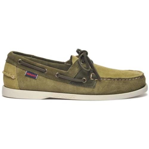 Sebago Sailor Shoes Green, Herr