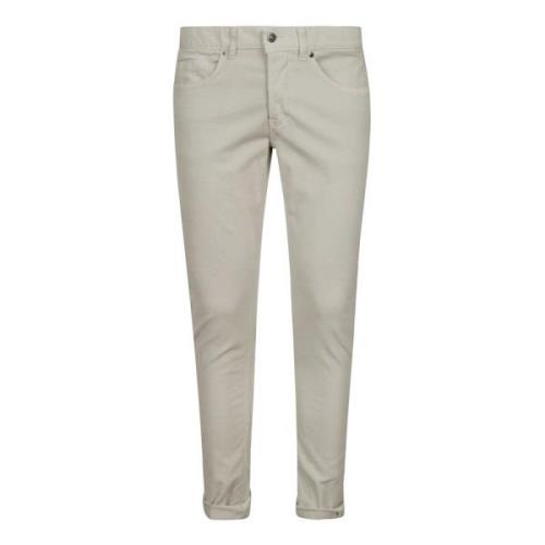 Dondup Slim Fit Corduroy Byxor White, Herr