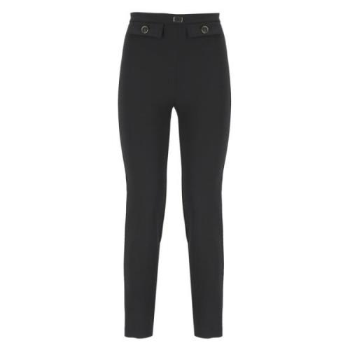 Elisabetta Franchi Cropped Trousers Black, Dam