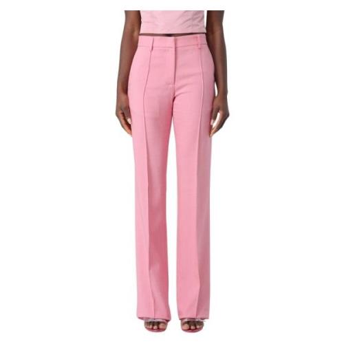 Msgm Wide Trousers Pink, Dam