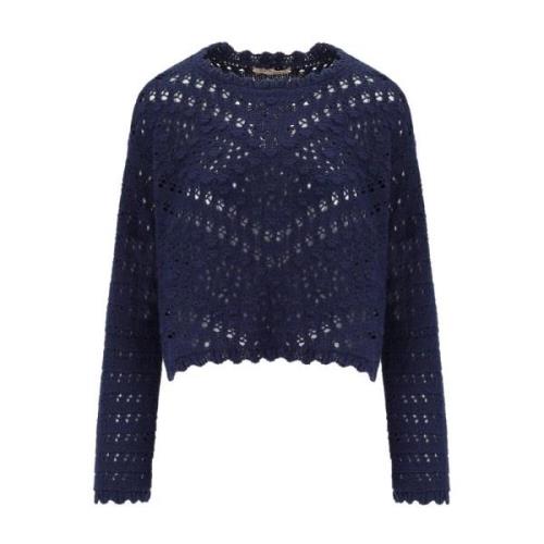 Twinset Round-neck Knitwear Blue, Dam