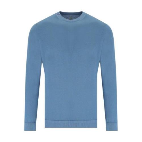 Bob Round-neck Knitwear Blue, Herr