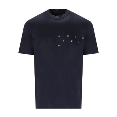 Emporio Armani T-Shirts Blue, Herr