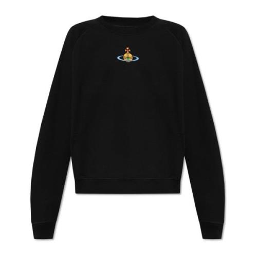 Vivienne Westwood Sweatshirt med logotyp Black, Herr