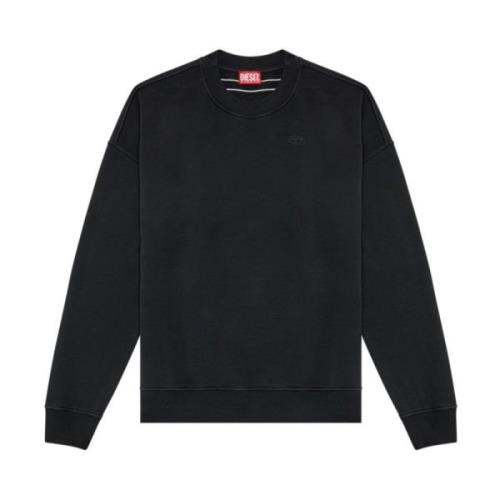 Diesel Svart Sweater Strapoval Stickat Black, Herr