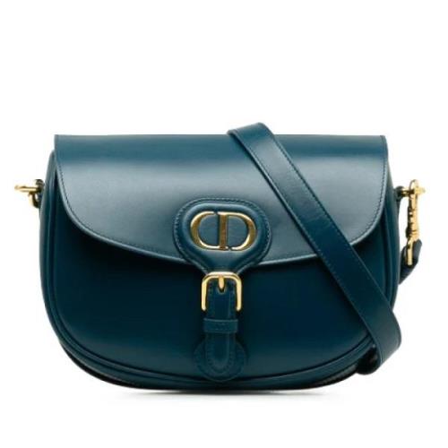 Dior Vintage Pre-owned Laeder crossbodyvskor Blue, Dam