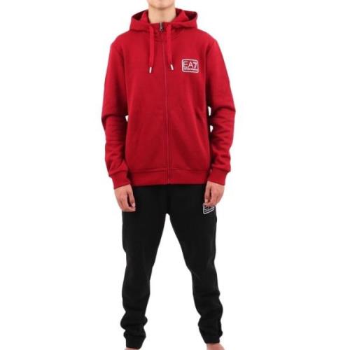 Emporio Armani EA7 Sportig Tracksuit Set Red, Herr