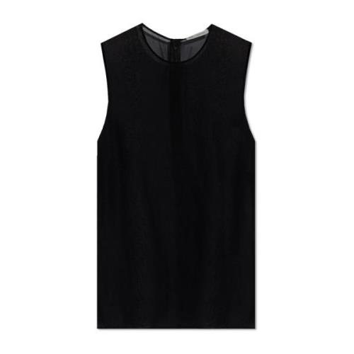 Ami Paris Genomskinlig topp Black, Dam