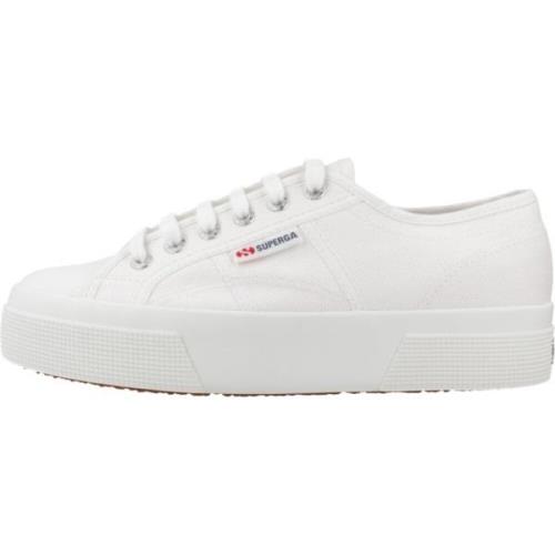 Superga Platform Sneakers för modeframåt kvinnor White, Dam