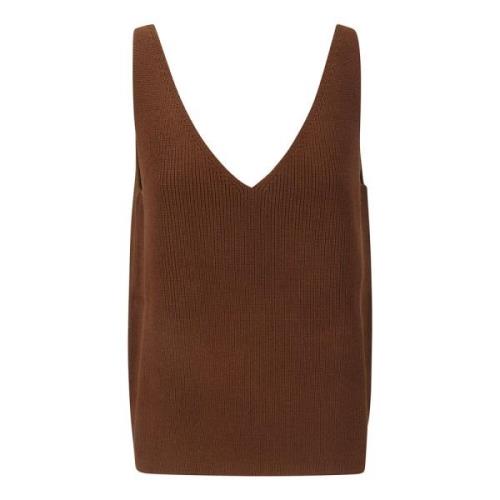 Studio Nicholson Sleeveless Tops Brown, Dam