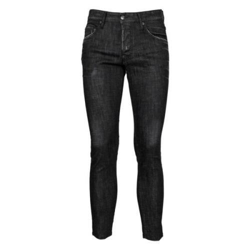 Dsquared2 Denim Byxor Stretch Bomullsblandning Black, Herr