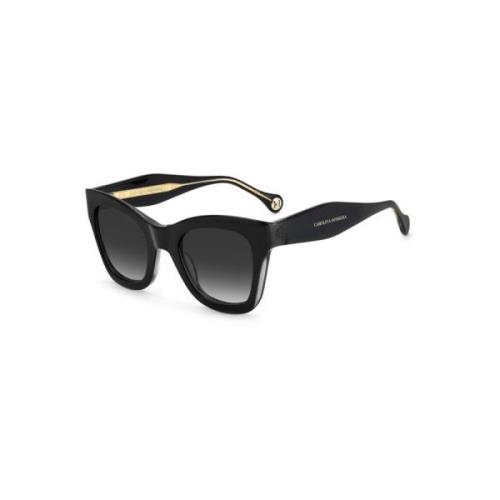 Carolina Herrera Svart Ram Stiliga Solglasögon Black, Unisex