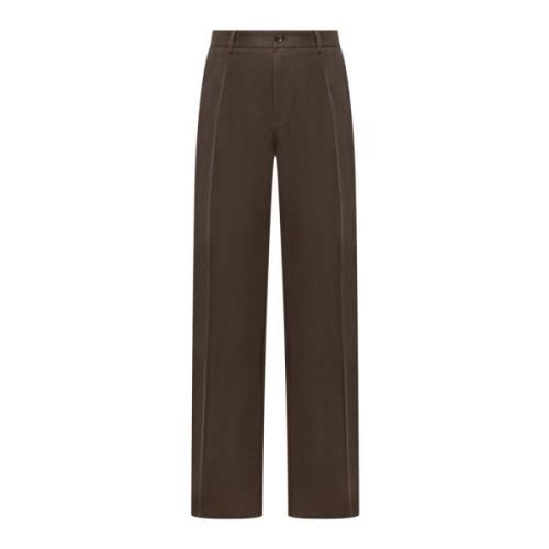 Dolce & Gabbana Straight Trousers Brown, Herr