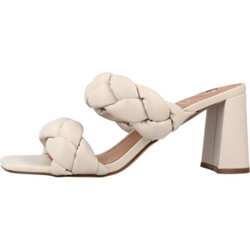 La Strada Heeled Mules Beige, Dam