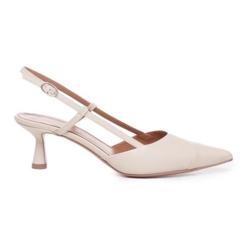 Giuliano Galiano Läder Slingback Pumps med Geometrisk Klack Pink, Dam