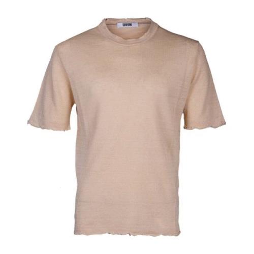 Mauro Grifoni Snygga T-shirts för män och kvinnor Beige, Herr