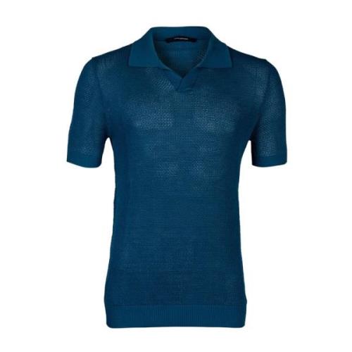 Tagliatore Klassiska Polo Shirts för Män Blue, Herr