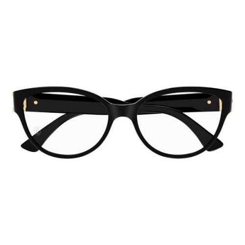 Cartier Klassisk Svart Optisk Ram Black, Dam