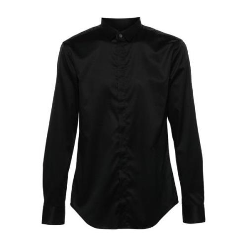 Emporio Armani Casual Shirts Black, Herr