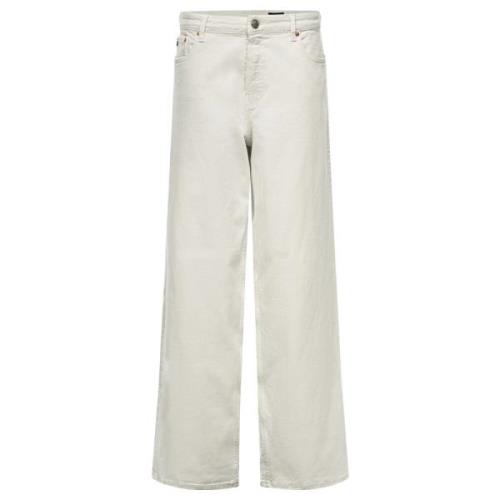 Adriano Goldschmied Wide Trousers White, Dam