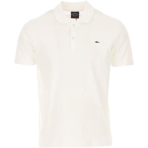 Paul & Shark Polo Shirts White, Herr