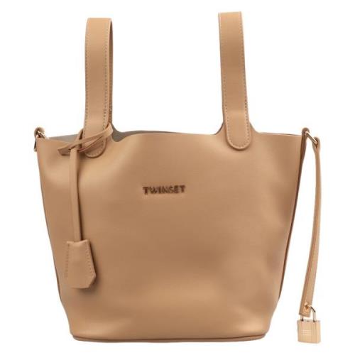 Twinset PU Axelväska Beige, Dam