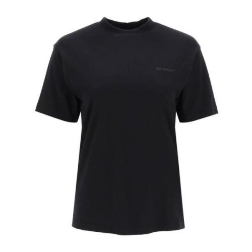 Off White Diag Print T-Shirt Black, Dam