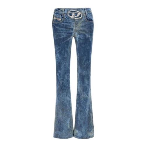 Diesel Flared Jeans Blue, Dam