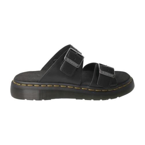 Dr. Martens Svart Analine Unisex Sandal Black, Dam