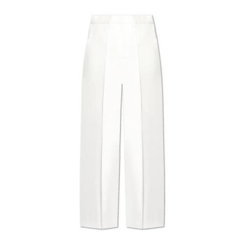 Lanvin Veckad-framsida byxor White, Dam