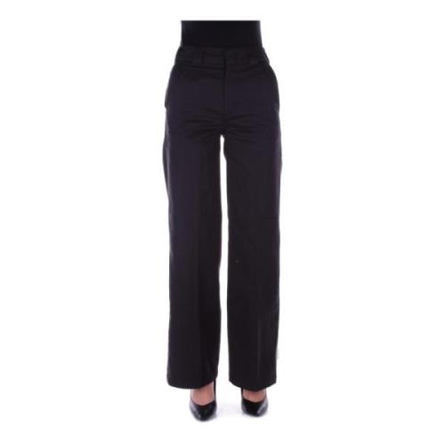 Dickies Straight Trousers Black, Dam