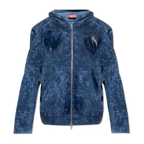 Diesel S-Mika-Zip hoodie Blue, Herr