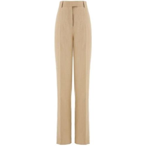 Salvatore Ferragamo Wide Trousers Brown, Dam