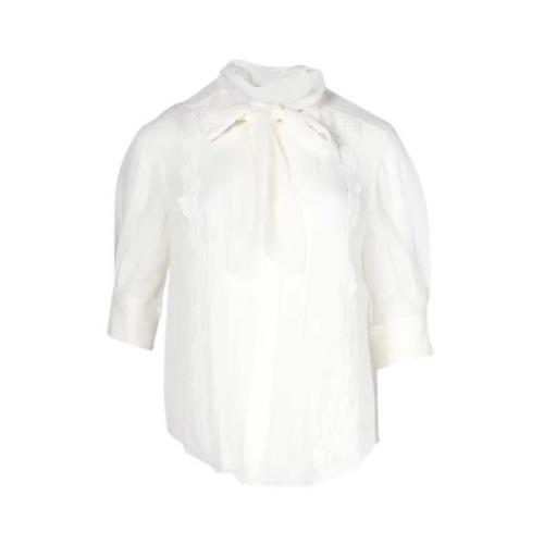 Chloé Pre-owned Pre-owned Silke toppar White, Dam