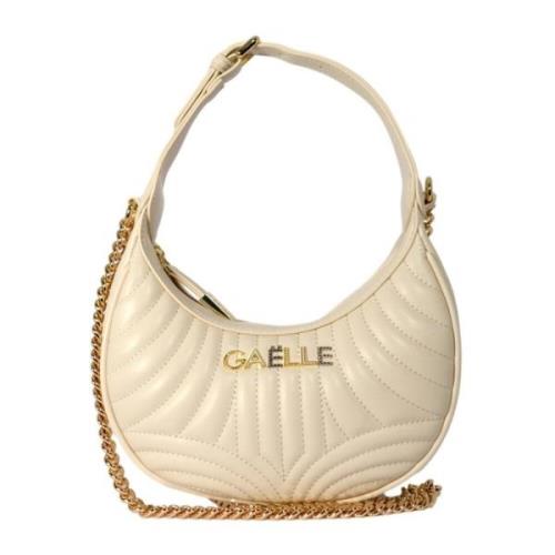 Gaëlle Paris Elfenben Mini Hobo Väska Matelasse White, Dam