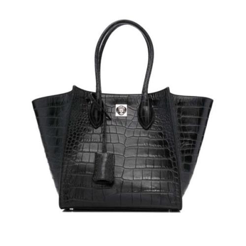 Ermanno Scervino Krokodilpräglad Toteväska Maggie Black, Dam