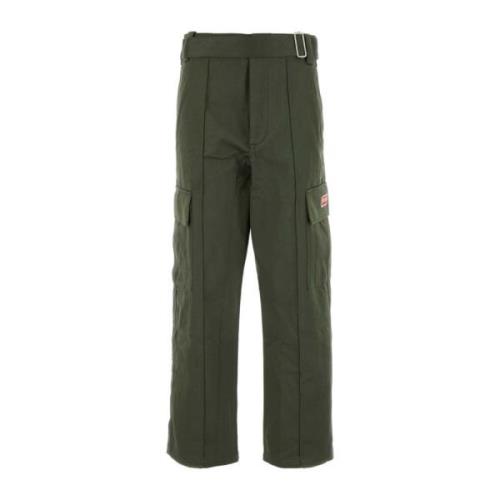 Kenzo Straight Trousers Green, Dam