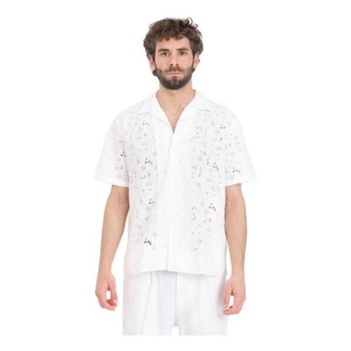 Selected Homme Vit Blommigt Mönstrad Skjorta White, Herr