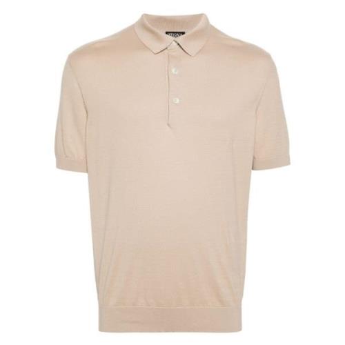 Ermenegildo Zegna Polo Shirts Beige, Herr