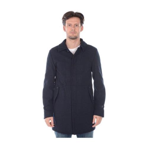 Daniele Alessandrini Jacka Coat Cappotto FLR Blue, Herr